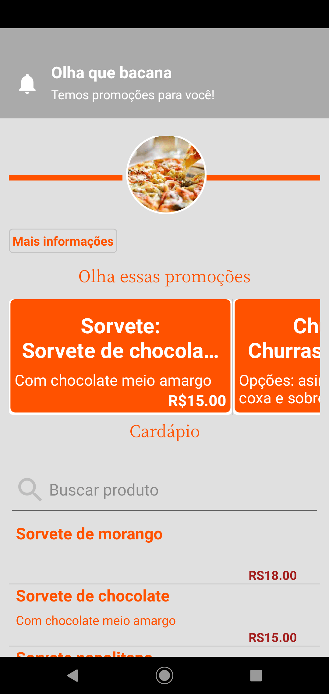 Lista de comida